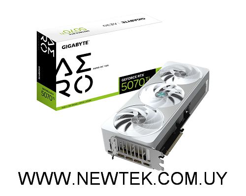 Tarjeta de video Gigabyte GeForce RTX 5070 Ti AERO OC 16GB HDMI Displayport